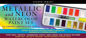 Studio Series Metallic and Neon Watercolour Paint Set