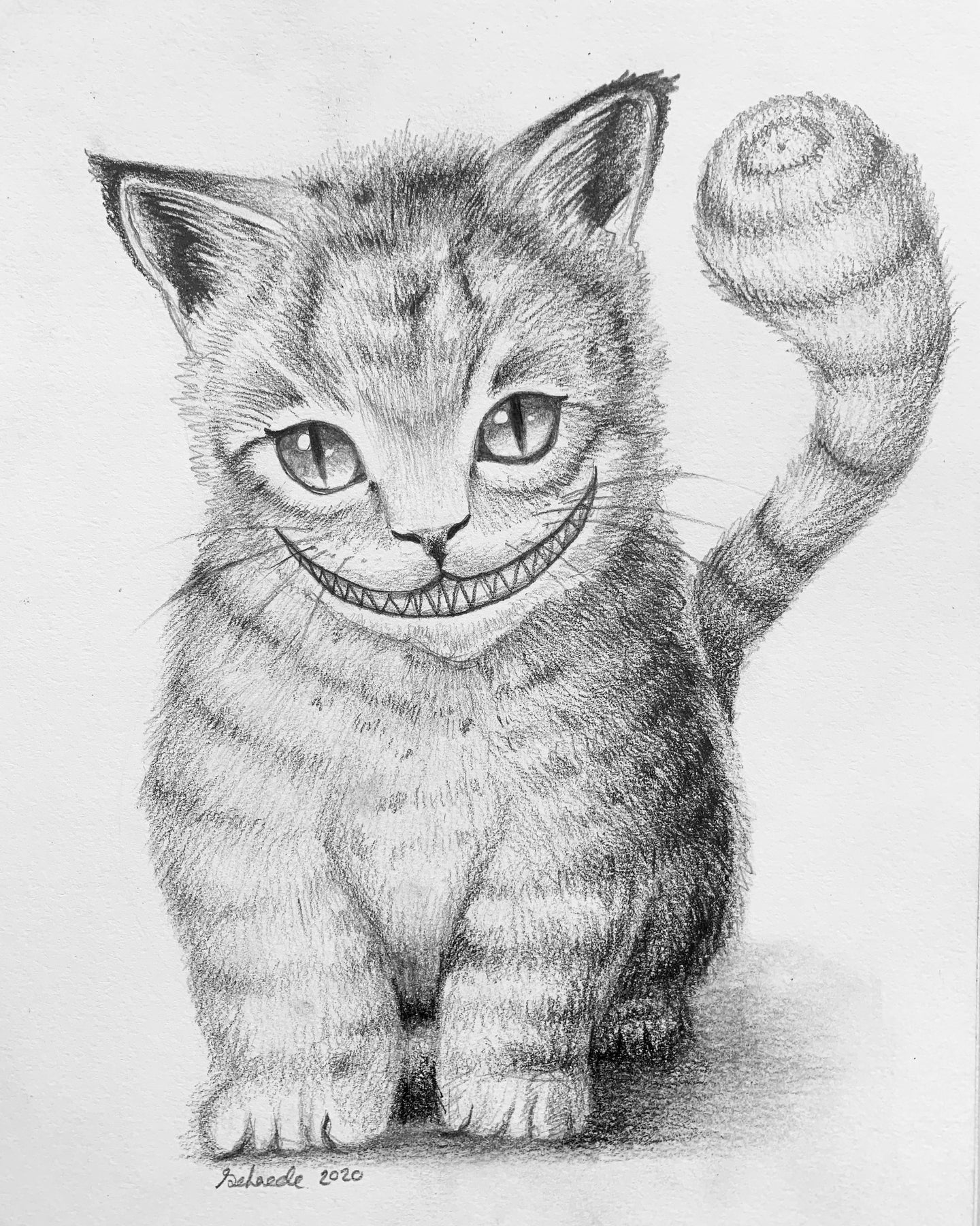 'Cheshire Kitten' Pencil Drawing * Tuesday March 12 2024 *AM* 10:00 AM - 12:00 PM * (Ages 6-13)
