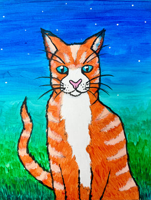 Cat Painting Summer Art Class * Wednesday August 14 2024 *AM* 10:00 AM - 12:00 PM * Ages 6-13