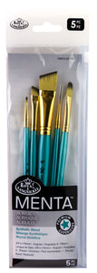 Royal & Langnickel Menta Acrylic Brush Set Synthetic Blend 5pc