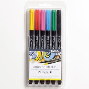 Lyra Aqua Brush Duo Pen Set Primary Colours 6pc