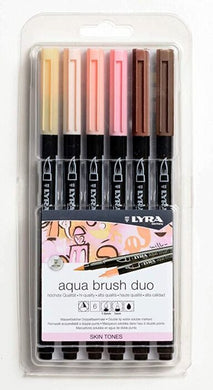 Lyra Aqua Brush Duo Pen Set Skin Tone 6pc