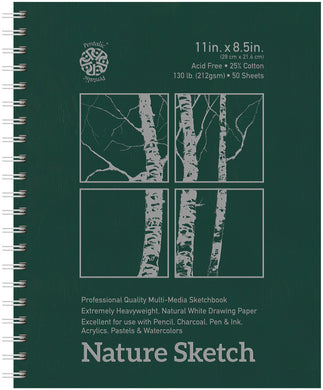 Nature Sketch by Pentalic Professional Quality Sketchbook 8.5