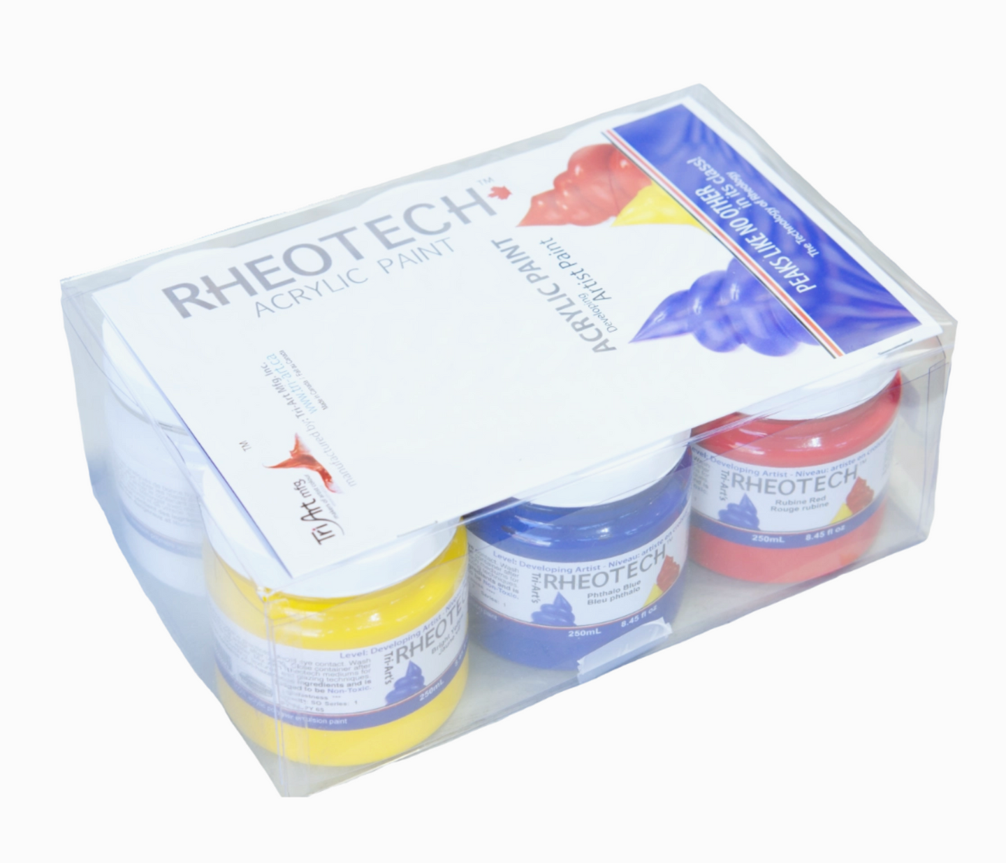 Rheotech Acrylics Six Colour Set (250ml Jars)