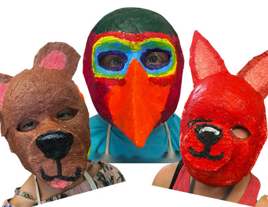 Create Your Own Mask (2-Part Sculpture Project) * Tuesday March 12 & Wednesday March 13 2024 *PM* 1:30 PM - 3:30 PM Each Day * (Ages 6-13)