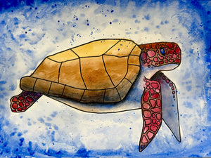Watercolour Sea Turtle Summer Art Class * Tuesday August 13 2024 *AM* 10:00 AM - 12:00 PM * Ages 6-13