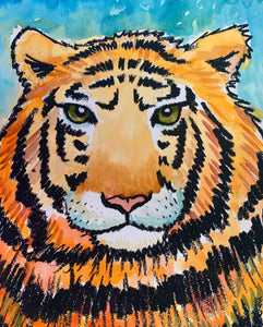 Watercolour Tiger * Monday March 11 2024 *PM* 1:30 PM - 3:30 PM * (Ages 6-13)